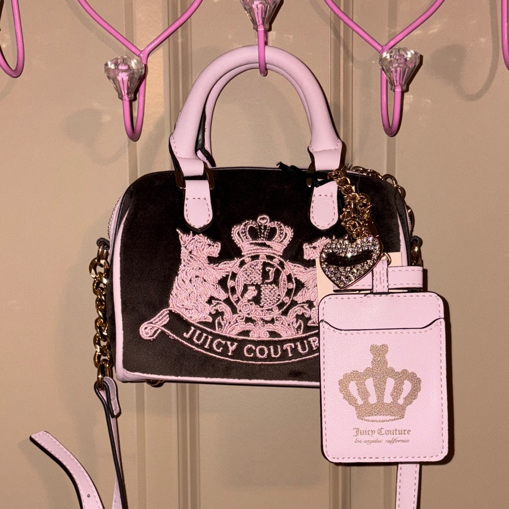🤎 Juicy Couture Classic Scottie Dogs Mini Satchel Purse 🤎